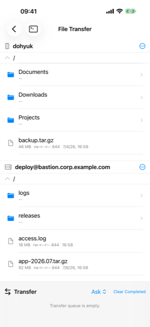SFTP on iPhone